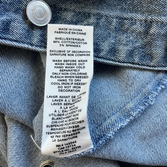 Avec Les Filles Size XL Eyelet Grommet Blue Denim Oversized Statement Jacket - Picture 3 of 10